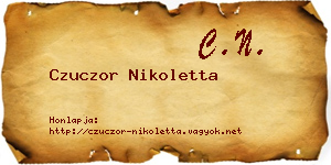 Czuczor Nikoletta névjegykártya
